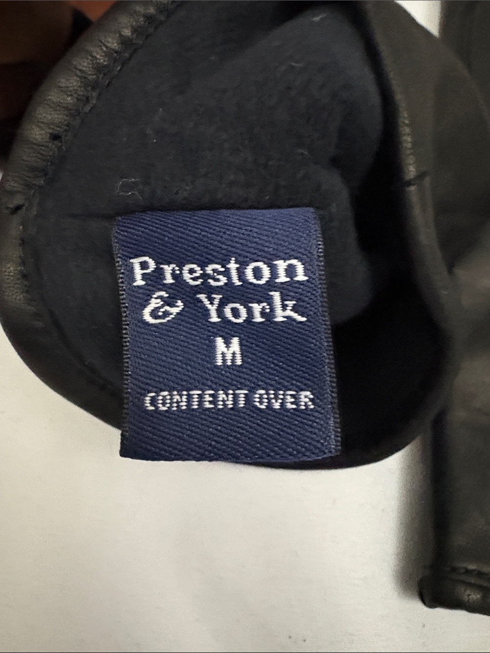 Preston & York Black Leather Gloves Size Medium - Picture 5 of 6